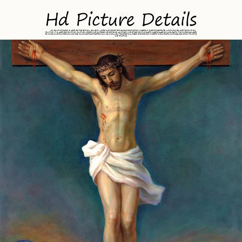 Jesus Christ On The Cross Painting Prints on Canvas Wall Art Christ Pictures