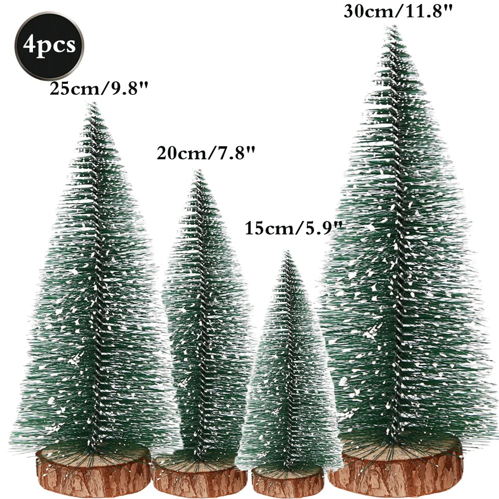 Mini Christmas Tree Bottle Brush Tree Artificial Green Christmas