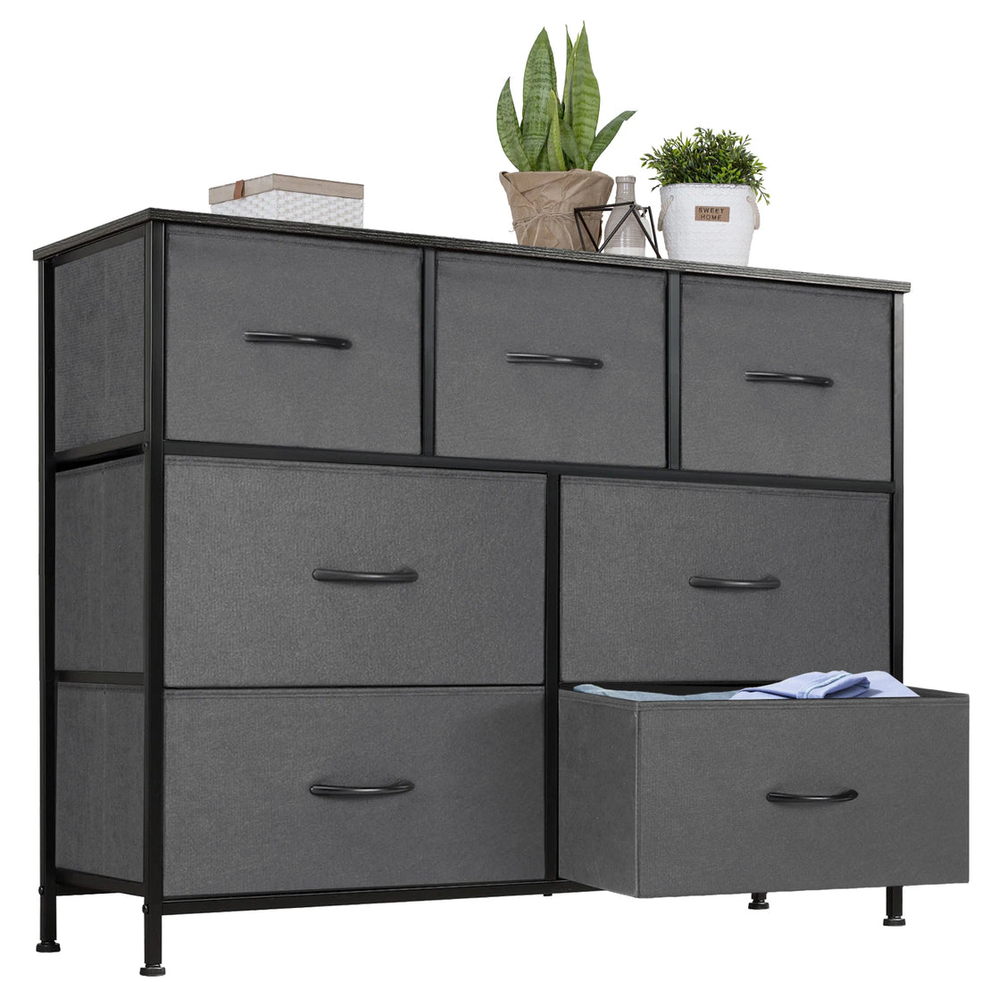 JHK Desser For Bedroom With 7 Fabric Drawers