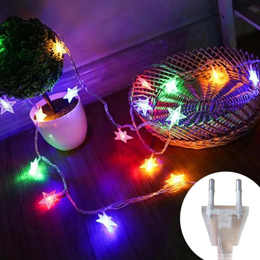 LED String Lights Outdoor Star Chain Lights