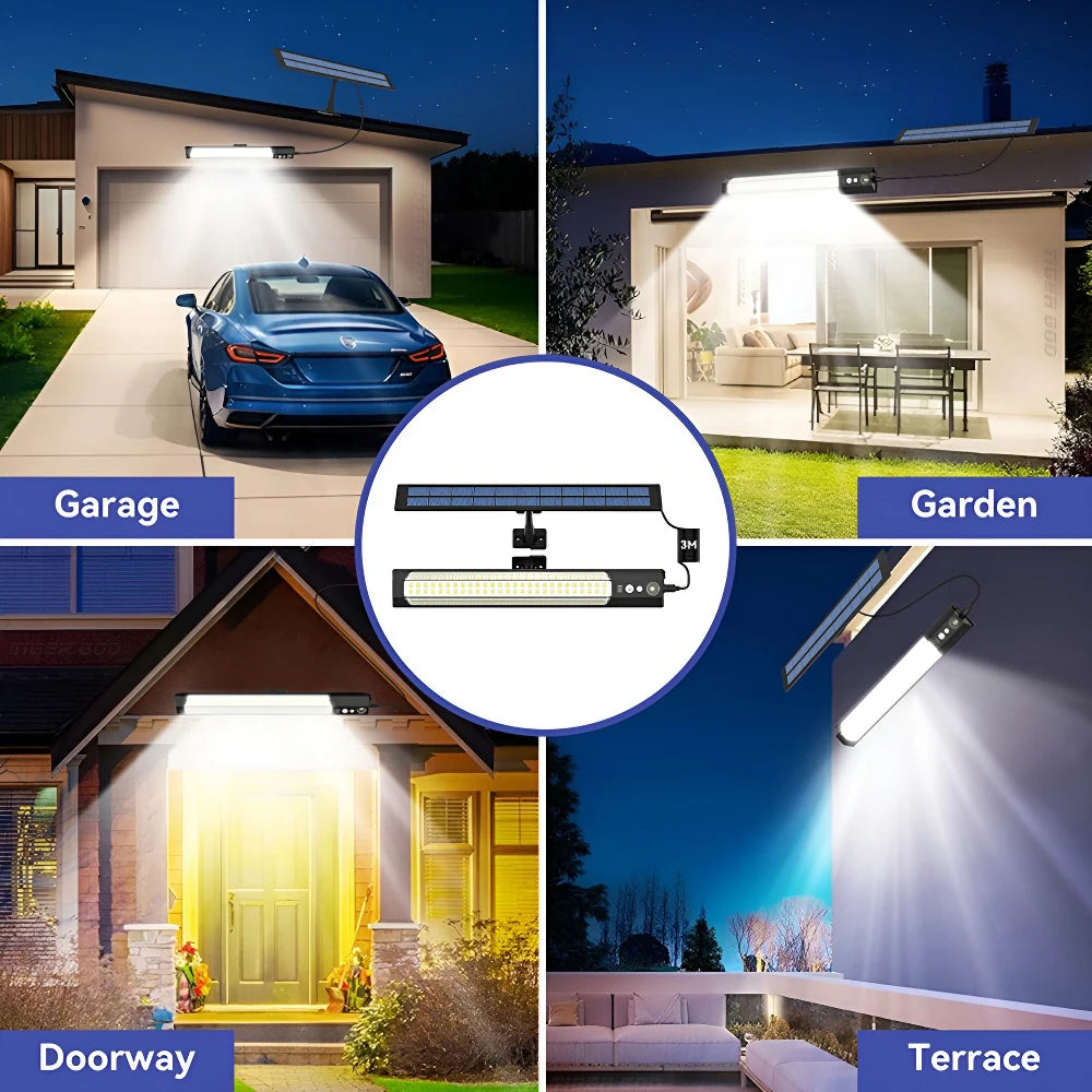 316/158 LED Solar Lamp Motion Sensor Outdoor Camping Wall Light
