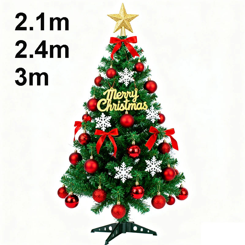 DIY Christmas Trees Set 2.1/2.4/3m Large Christmas Tree Decoration Home
