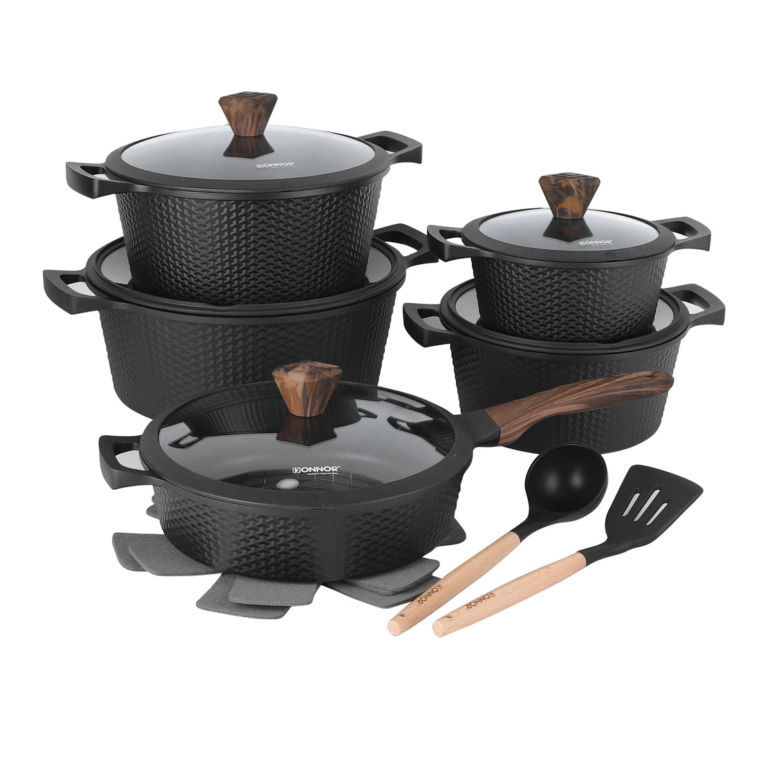 DONNOR Induction Cookware Set - Cookware Set with Lid