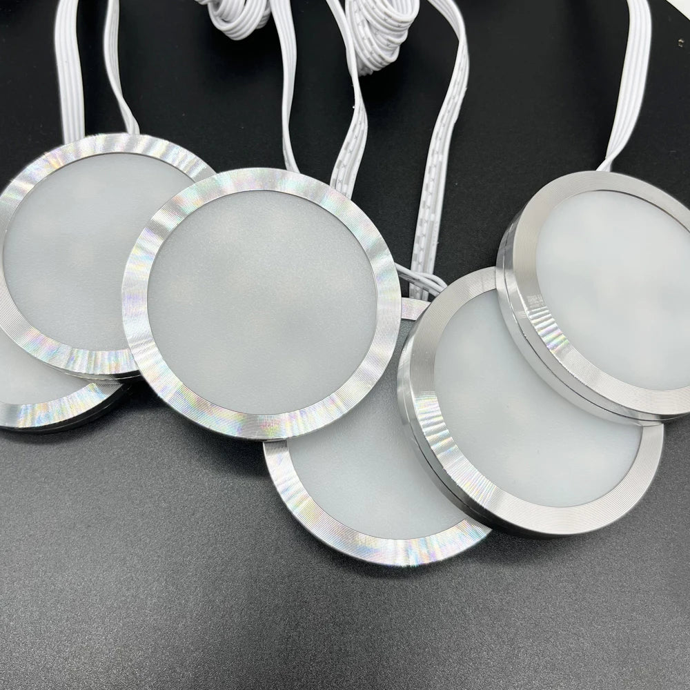 DC12V Tuya WIFI RGB LED Under Cabinet Light Dimmable Puck Light Festival