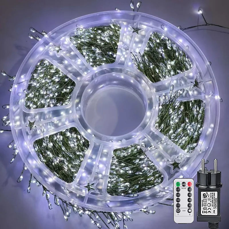 LED Firecracker String Lights 30-75M Garland Fairy Lights EU/US