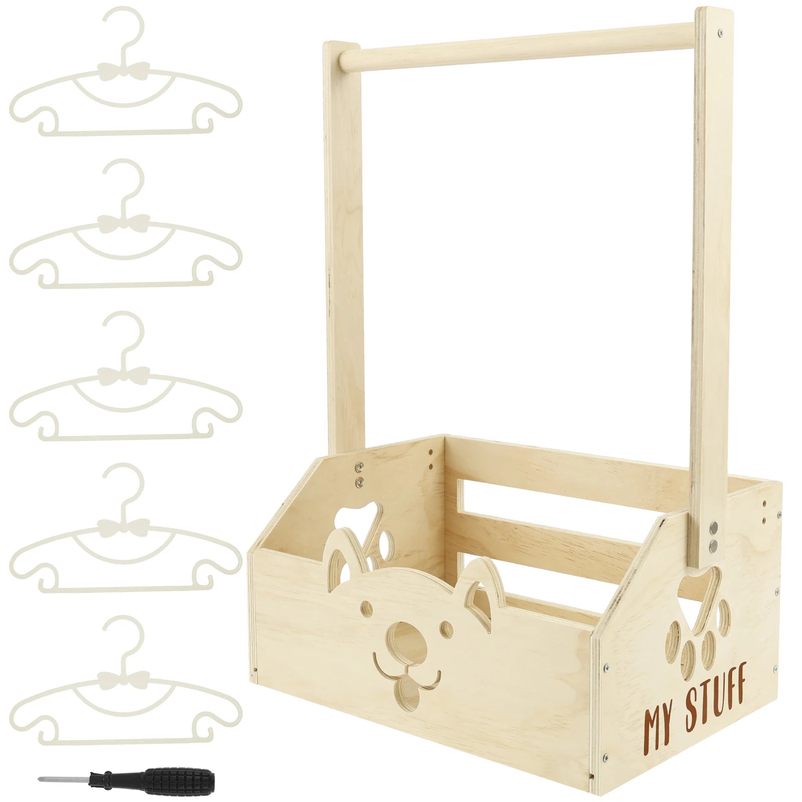 Wood Storage Crate Baby Shower Clothing Basket Toys