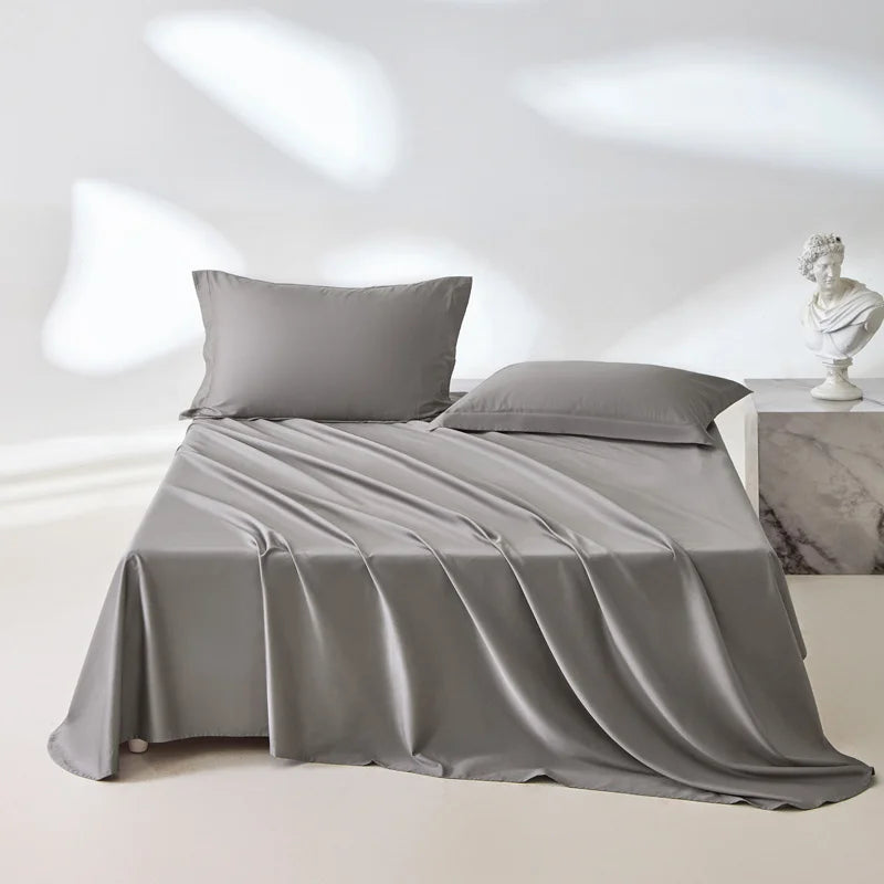 1pc Bed Flat Sheet 100% Egyptian Cotton Solid Color Top Sheets Single Double