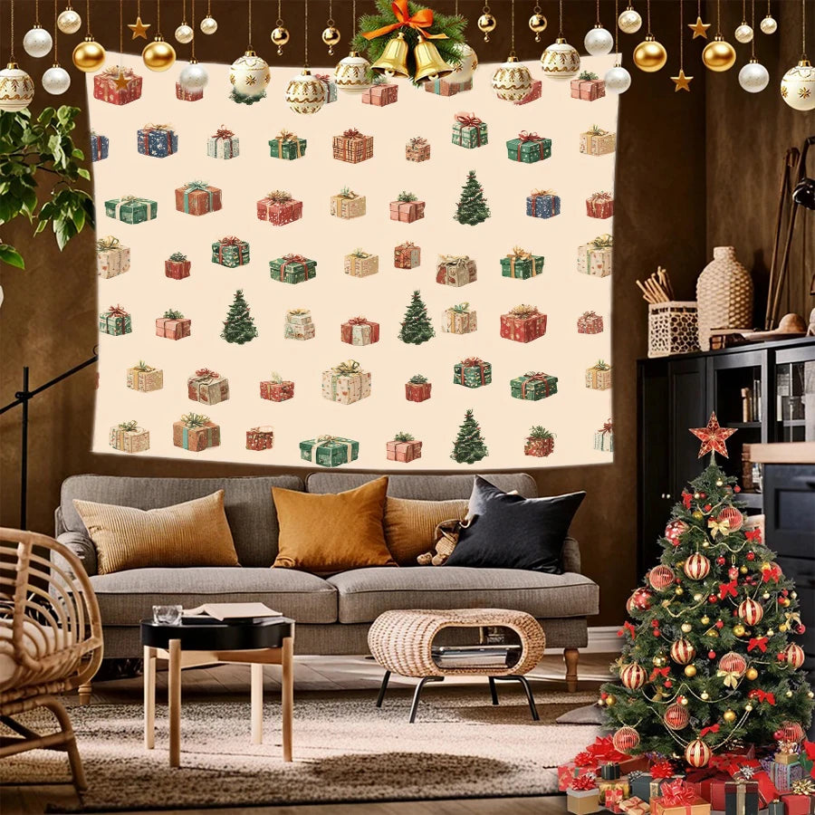 Christmas Gifts Tapestry Background Cloth Hanging Cloth Bedroom
