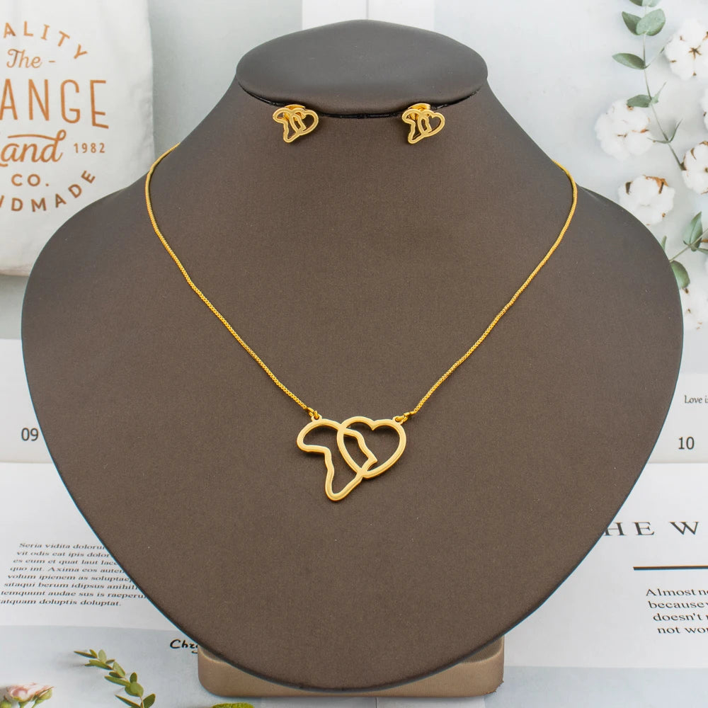 Bohemian Fashion Italian Women's Jewelry Set 18K Gold Plated