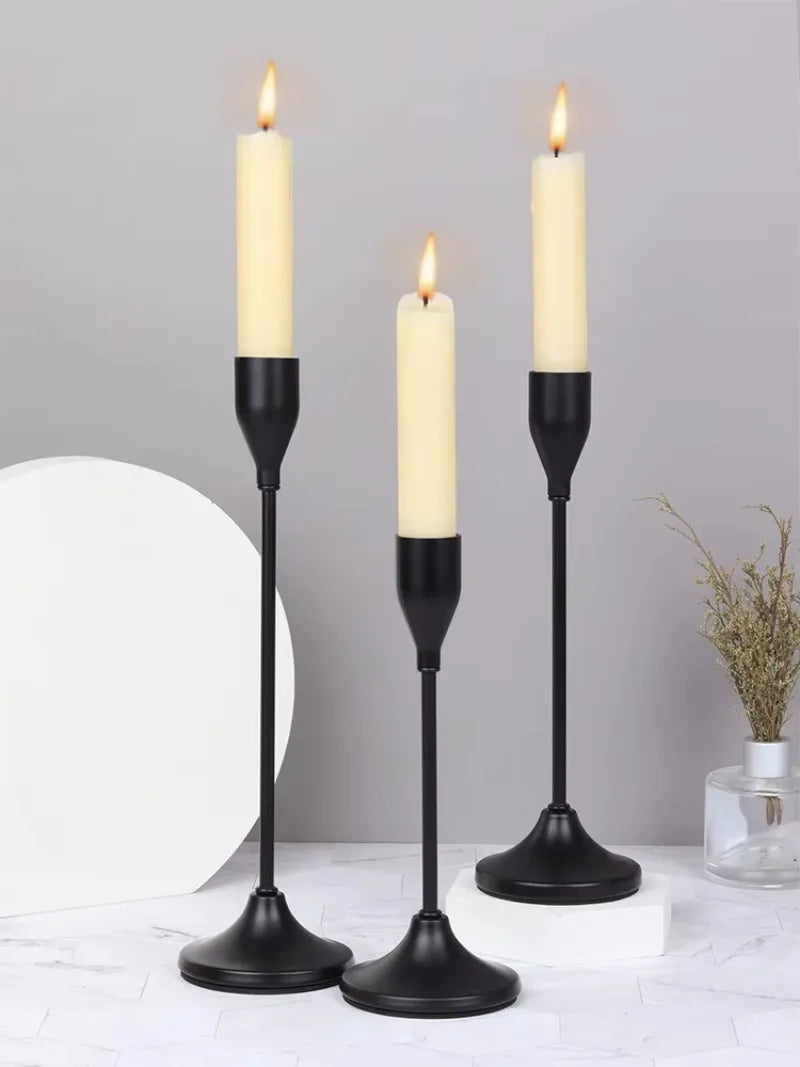 3Pcs/Set European Style Metal Candle Holders