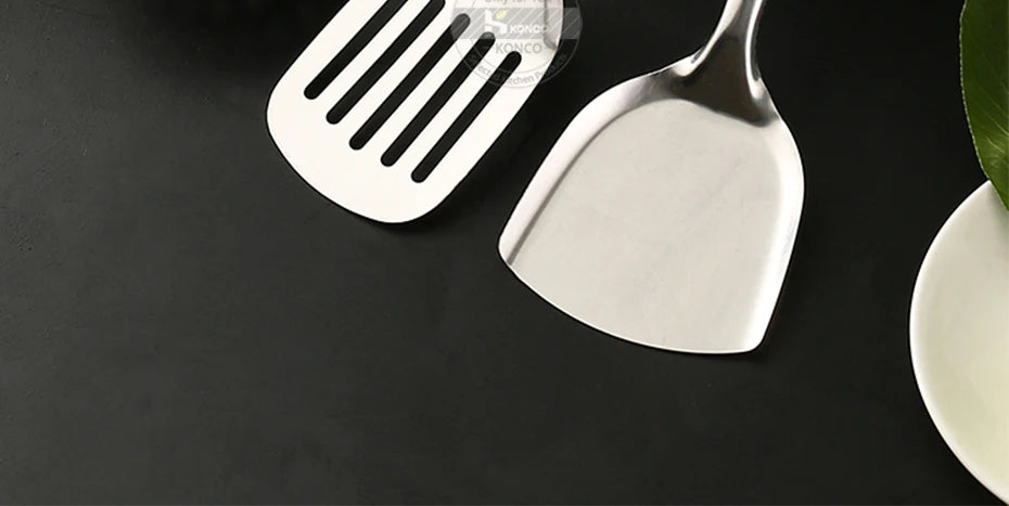 KONCO 6 Pieces Kictche Cooking Utensil Set Stainless Steel Cookware Set