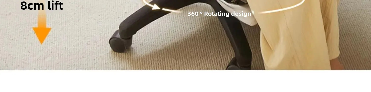 Footrest Wheels Office Chair Kids Velvet