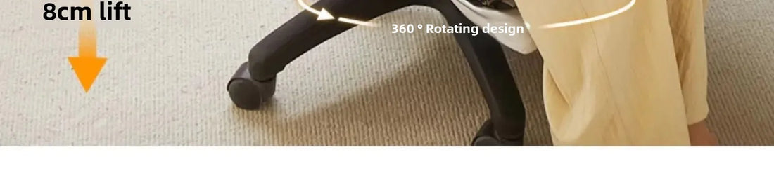 Footrest Wheels Office Chair Kids Velvet