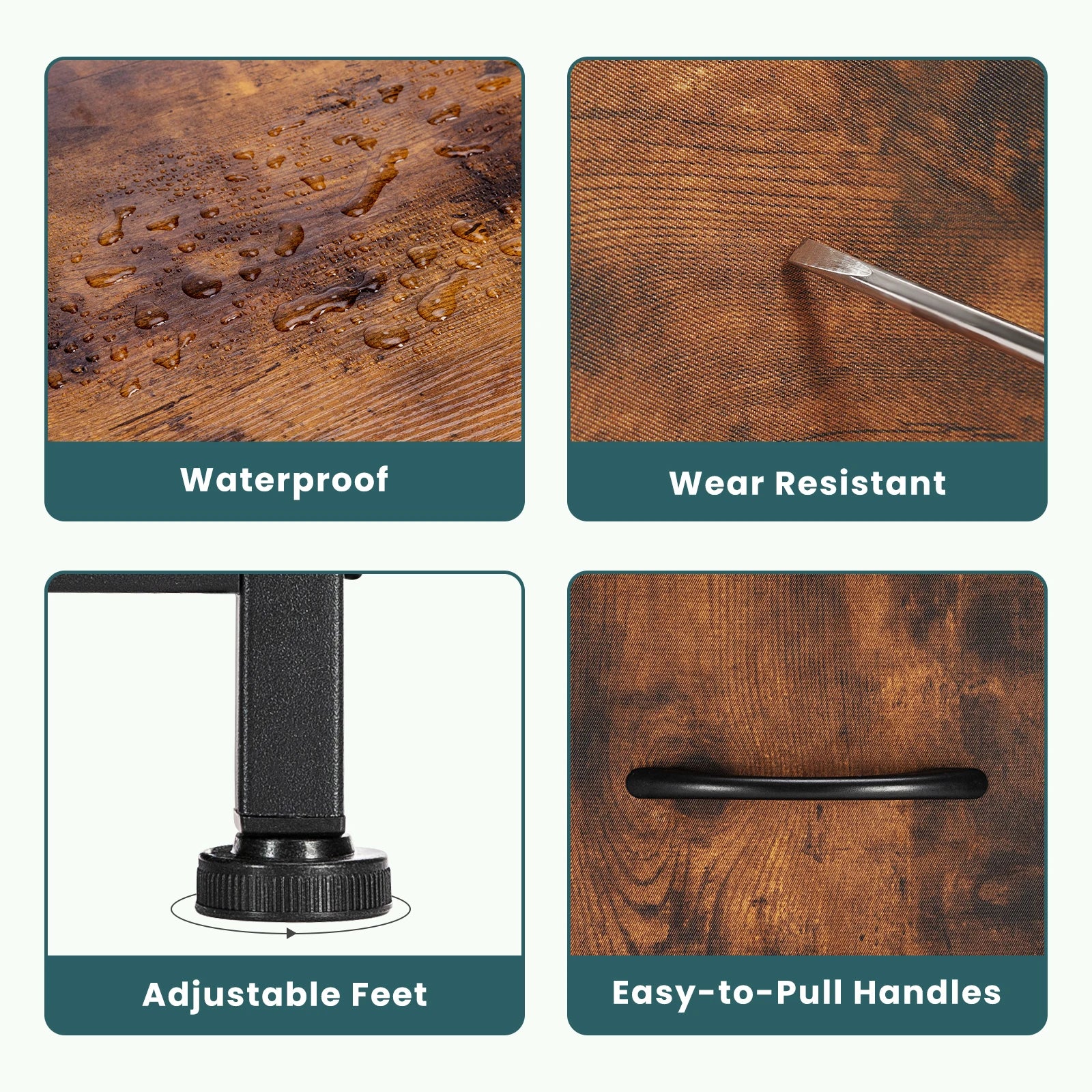 JHK Fireplace TV Stand Dresser For Bedroom