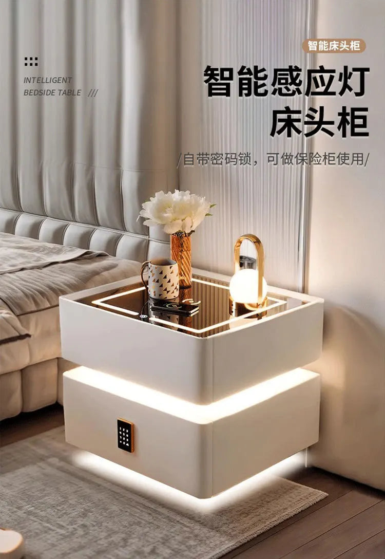 Smart Nightstand with Wireless Charger Bluetooth Speaker