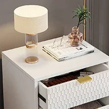 Tribesigns Modern Nightstand, 25.8" Tall Bedside Table with 3 Drawers