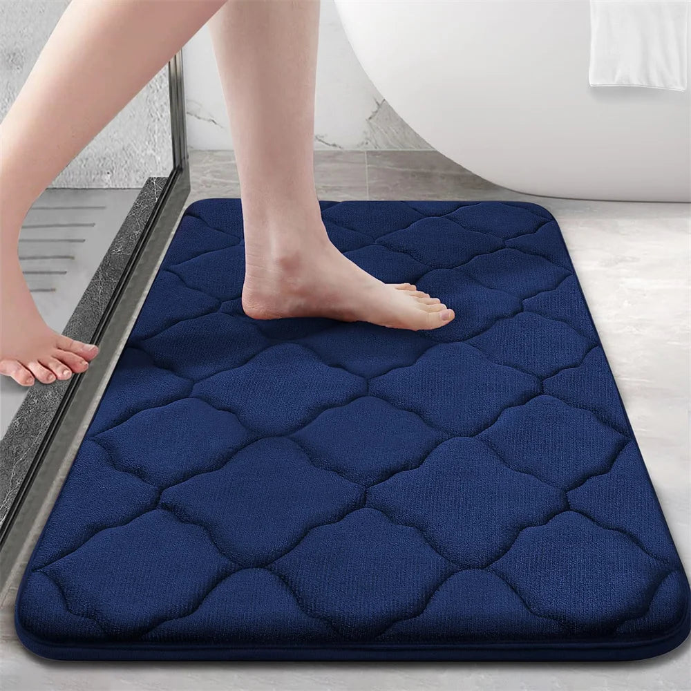 Homaxy Super Absorbent Bath Mat Memory Foam Carpet Non-Slip