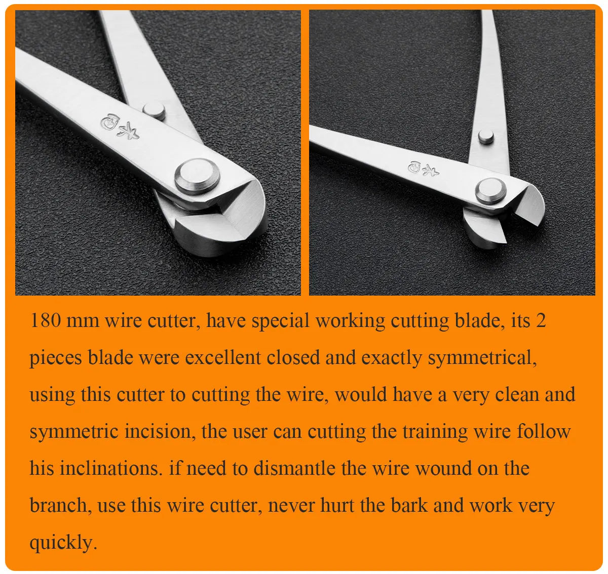 Professional grade bonsai tools wire cutter integrally forged with 4Cr13MoV