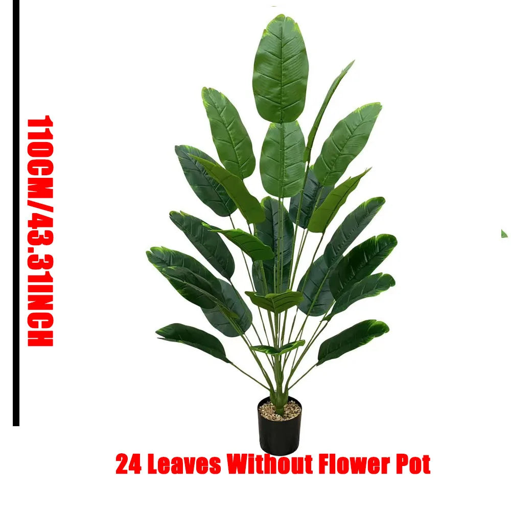 1pc 18 Leaves Artificial Plants Large Tropical Palm Tree Fake Banana Plants
