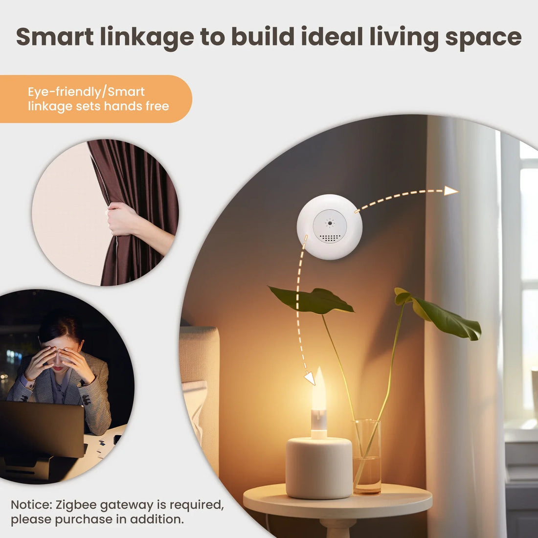 MOES Tuya Zigbee Smart Light Sensor Illuminance Brightness Detection