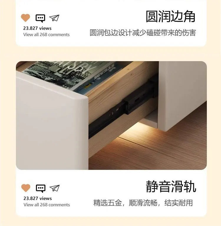 Smart Nightstand with Wireless Charger Bluetooth Speaker