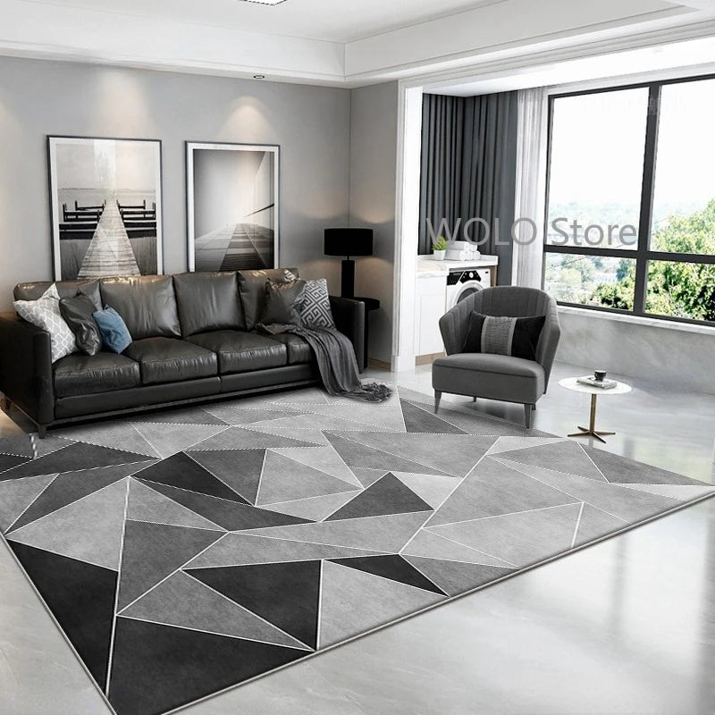 Nordic Marble Geometry Carpets for Living Room
