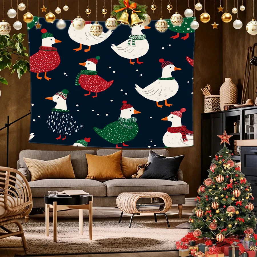 Moose Christmas Wall Hanging Background Cloth Hanging Cloth