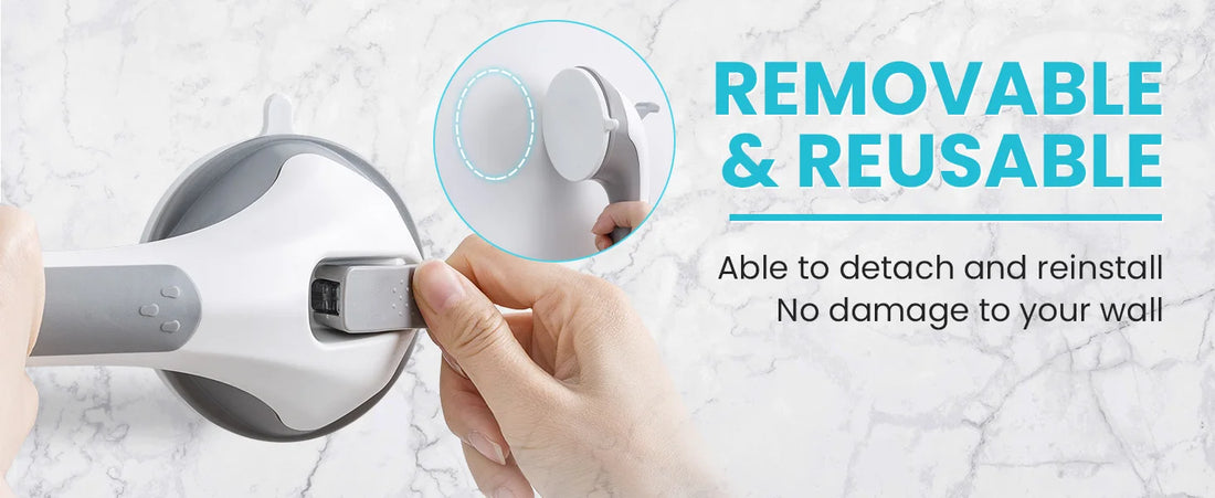 TAILI 1/2pcs Shower Grab Bars for Seniors Suction Cup 12 inch Grab Bars