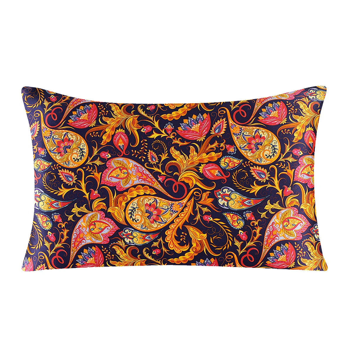 New 100% Nature Mulberry Floral Silk Pillowcase Zipper Pillow Case