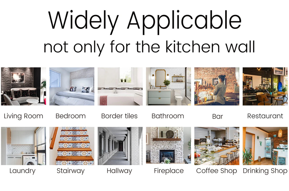 Subway Wall Stickers Peel and Stick 3d Brick Vinyl Wallpaper Bathroom Kitchen Backsplash