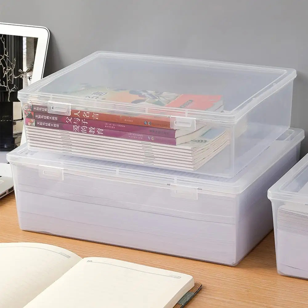 A4 Paper Desktop Storage Case Pencil Storage Box Large Capacity