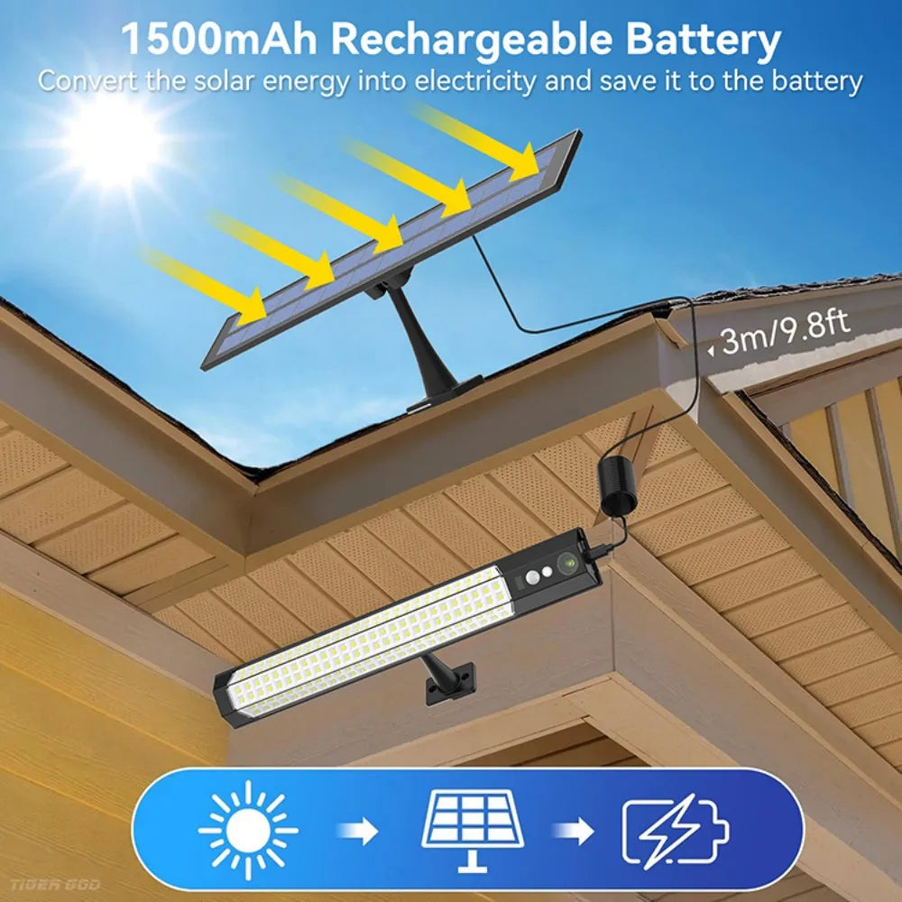 316/158 LED Solar Lamp Motion Sensor Outdoor Camping Wall Light