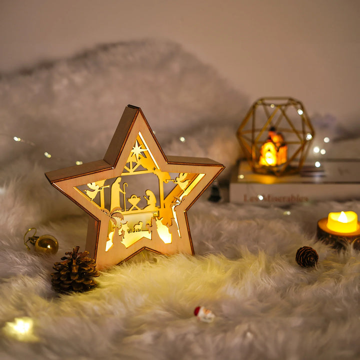 OurWarm Christmas Tree Topper Star Lighted, with Lights