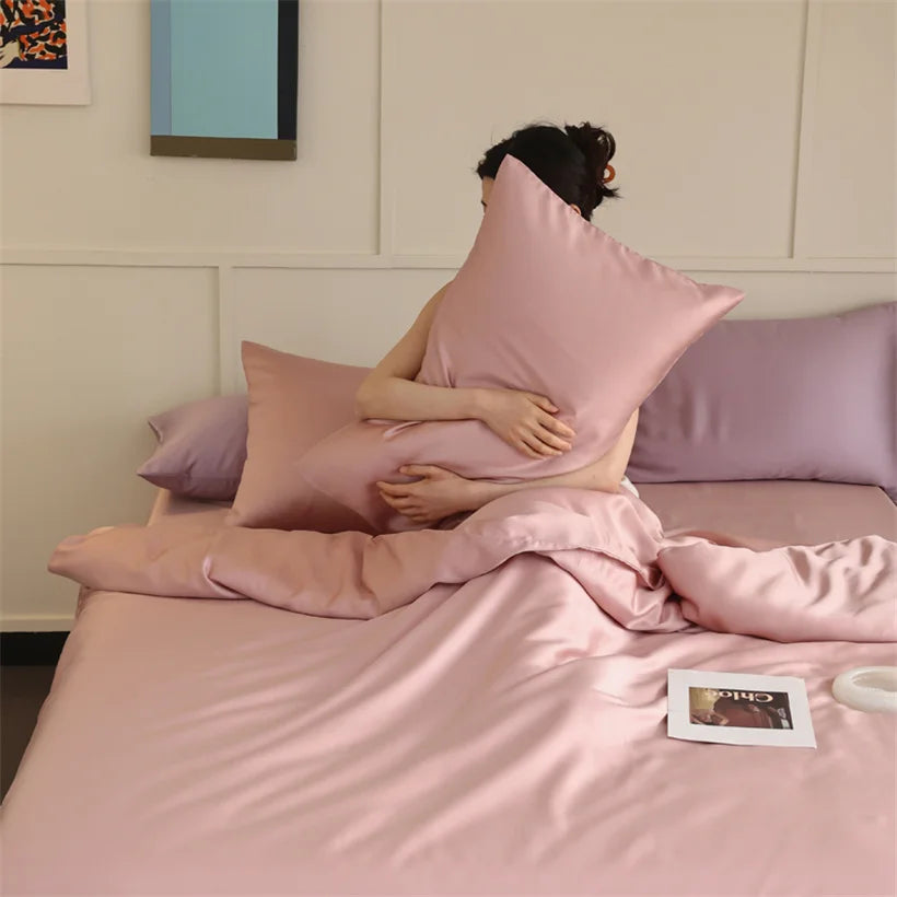 Mulberry Silk Bedding Set Luxury Natural 100% Silk Duvet Cover Set