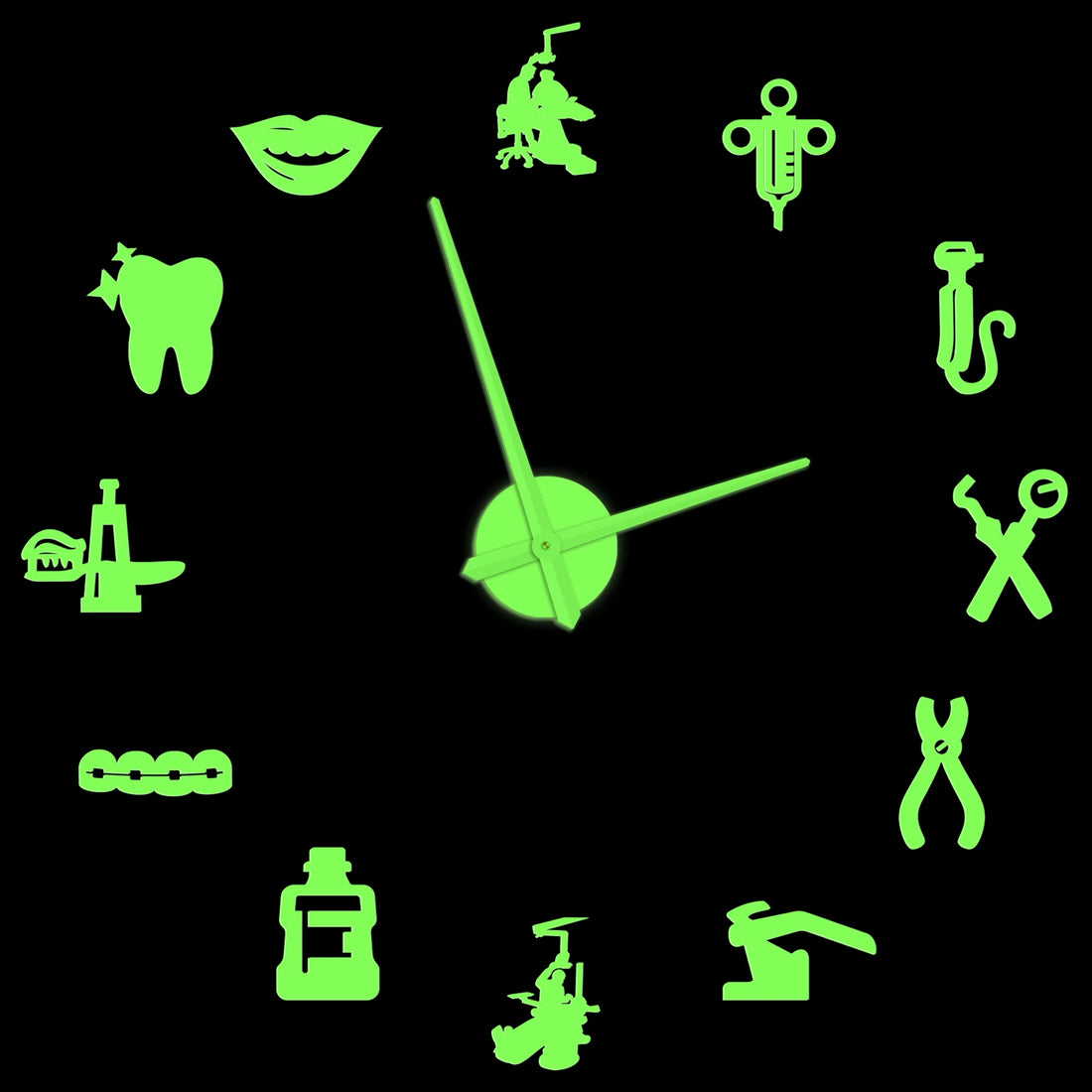 Dentist DIY Giant Wall Clock Dental Doctor Oversized Wall Clock