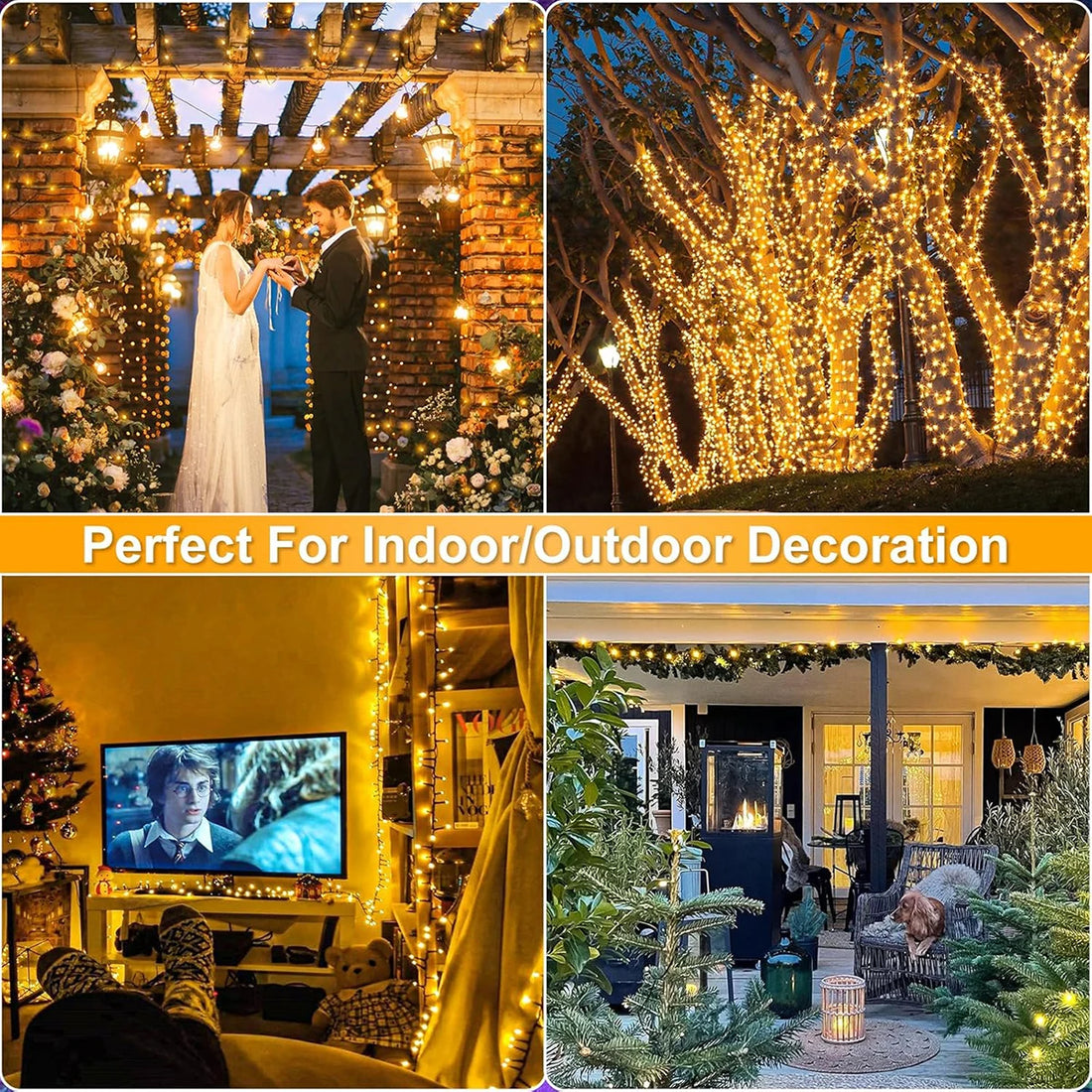 100M 100-800LEDs Outdoor LED Fairy String Lights Christmas Lights