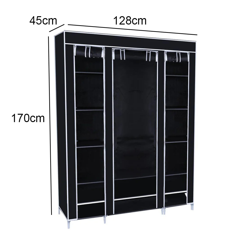 Portable Wardrobe Clothes Organizer Non-Woven Fabric Wardrobe Storag