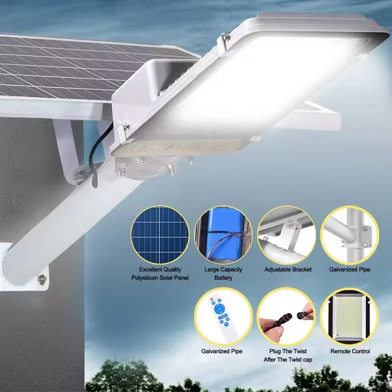 Aluminum 8000mah High Power Solar Light Outdoor Solar Street
