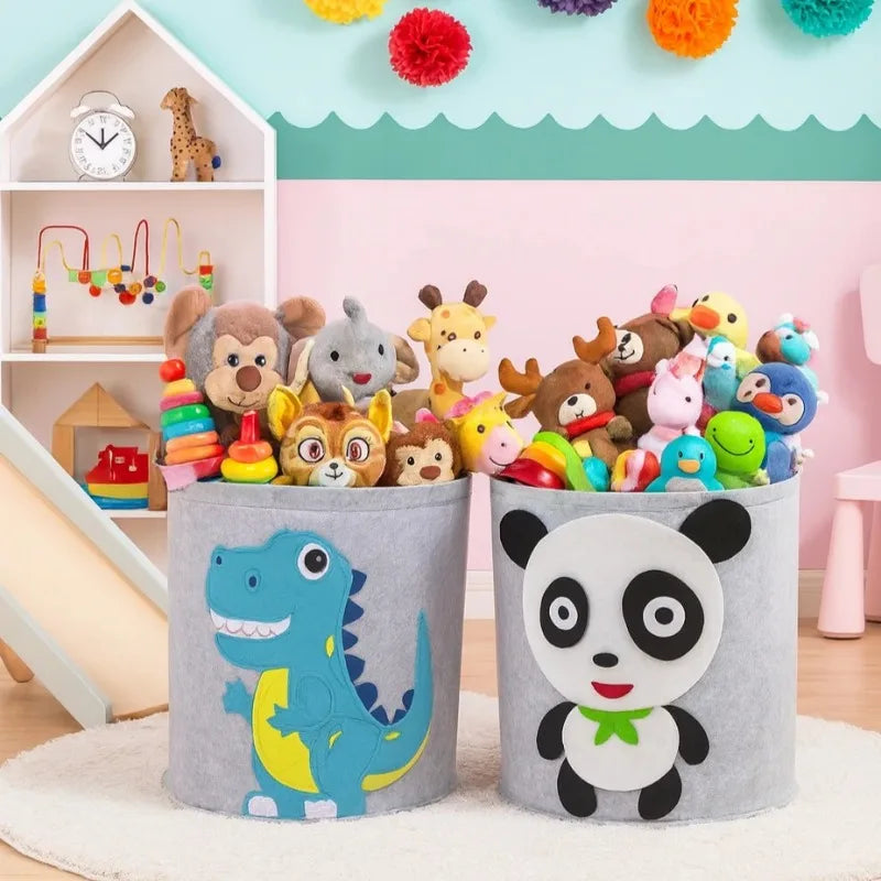 1/2/3/5PCS Baby Storage Basket Panda Dinosaur Cartoon