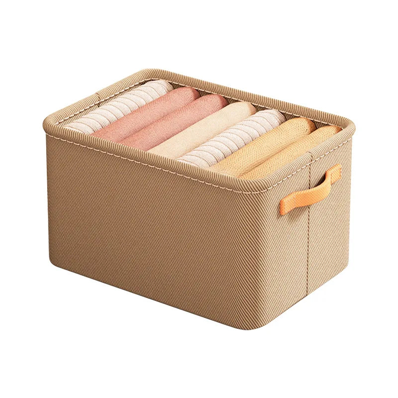 Folding Cotton Linen Storage Box Basket For Storing Dirty Clothes Laundry Basket