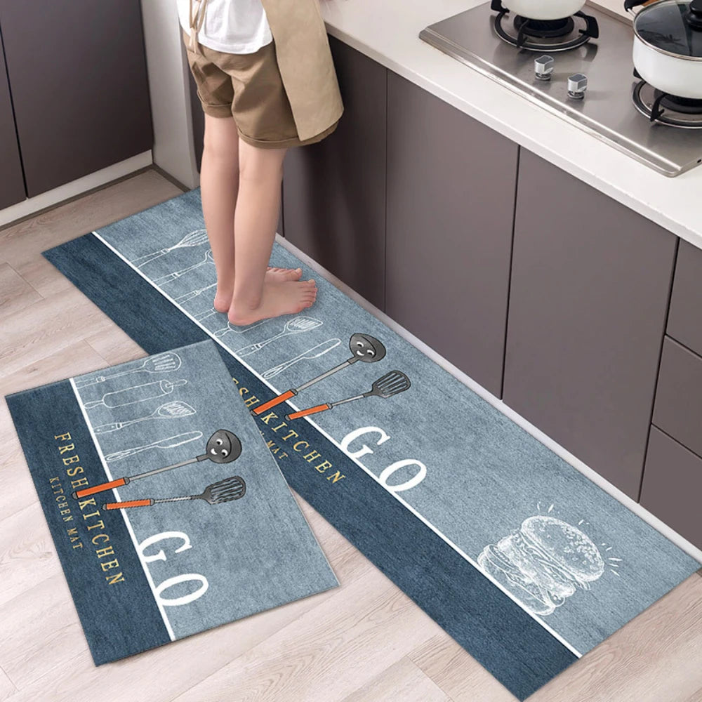 VIKAMA Lovely Cartoon Decoration Kitchen Carpet