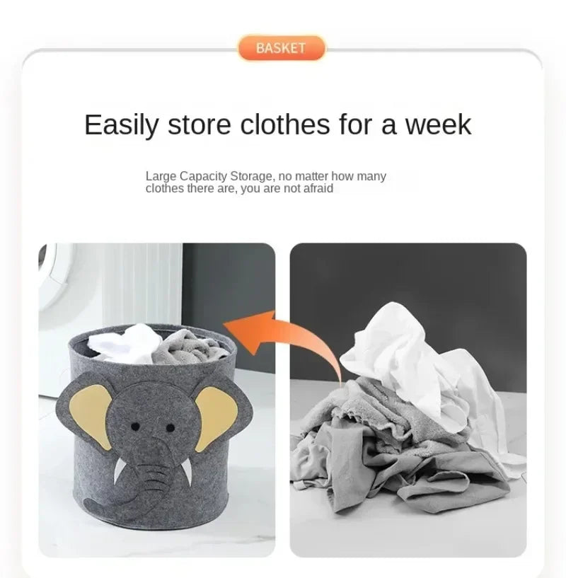 1/2/3/5PCS Baby Storage Basket Panda Dinosaur Cartoon