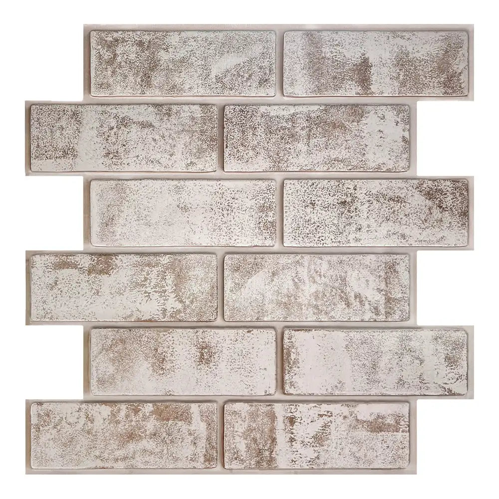 3D Tile Stickers, 3D Whitewash Brick Textures, Matte