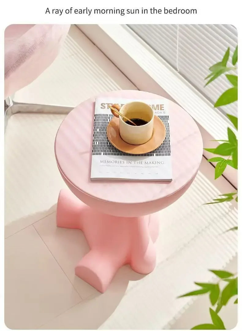 Light Luxury Cartoon Sofa Edge Table Creative Flat Head Coffee Table