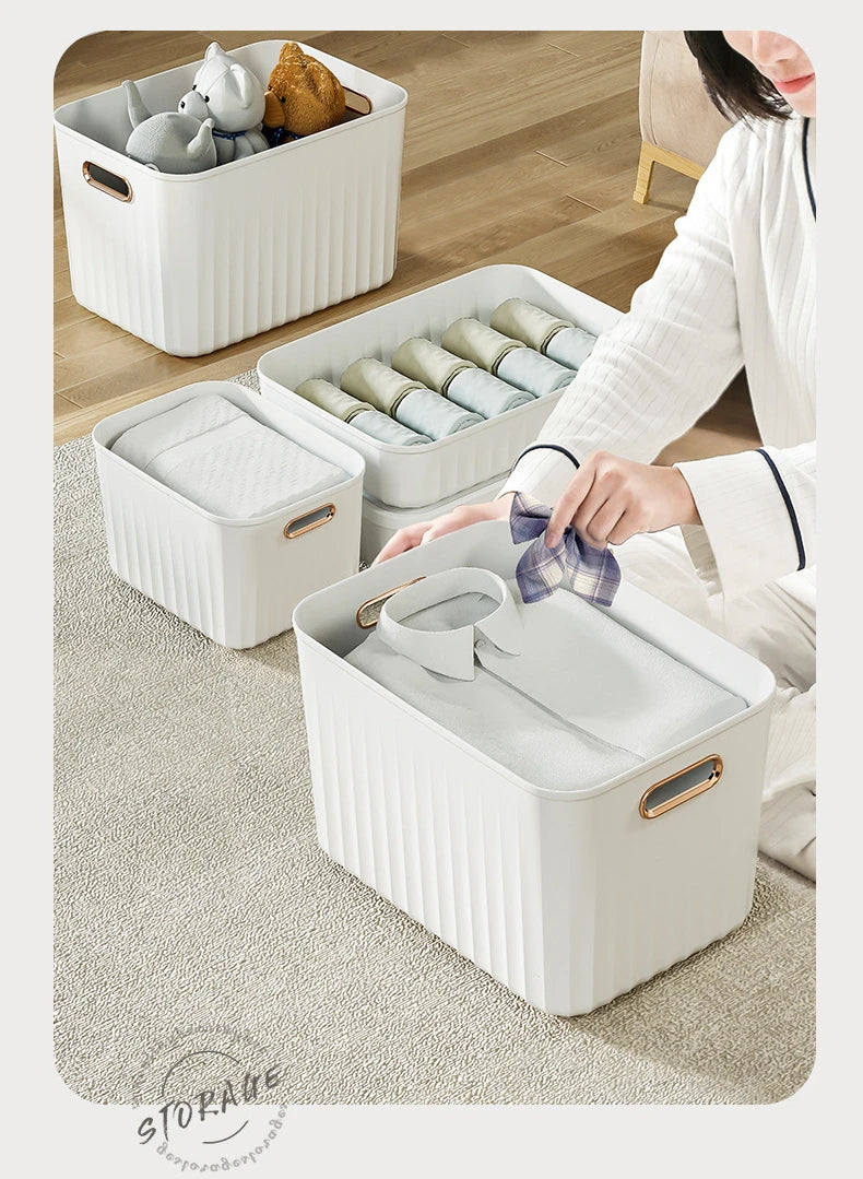 Sundries Storage Boxes with Lid Light Luxury Snacks Toys Storage