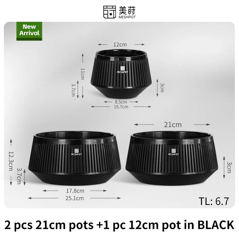 Meshpot Bonsai Pots with Drainage Tray and Excellent Airflow