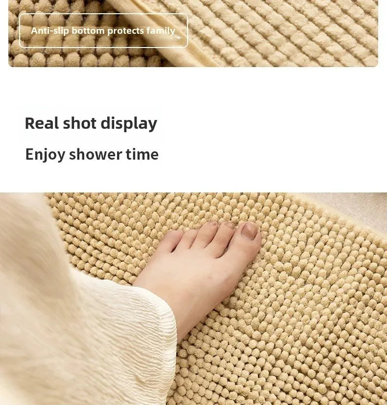 Chenille Bath Mats Encrypted Thickened Short Plush Strong