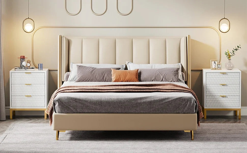 Tribesigns Modern Nightstand, 25.8" Tall Bedside Table with 3 Drawers