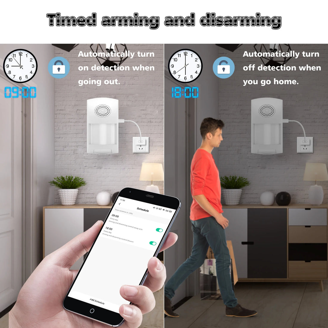 Tuya WiFi Home Burglar Sensor Infrared Alarm Motion Detector PIR Sensor