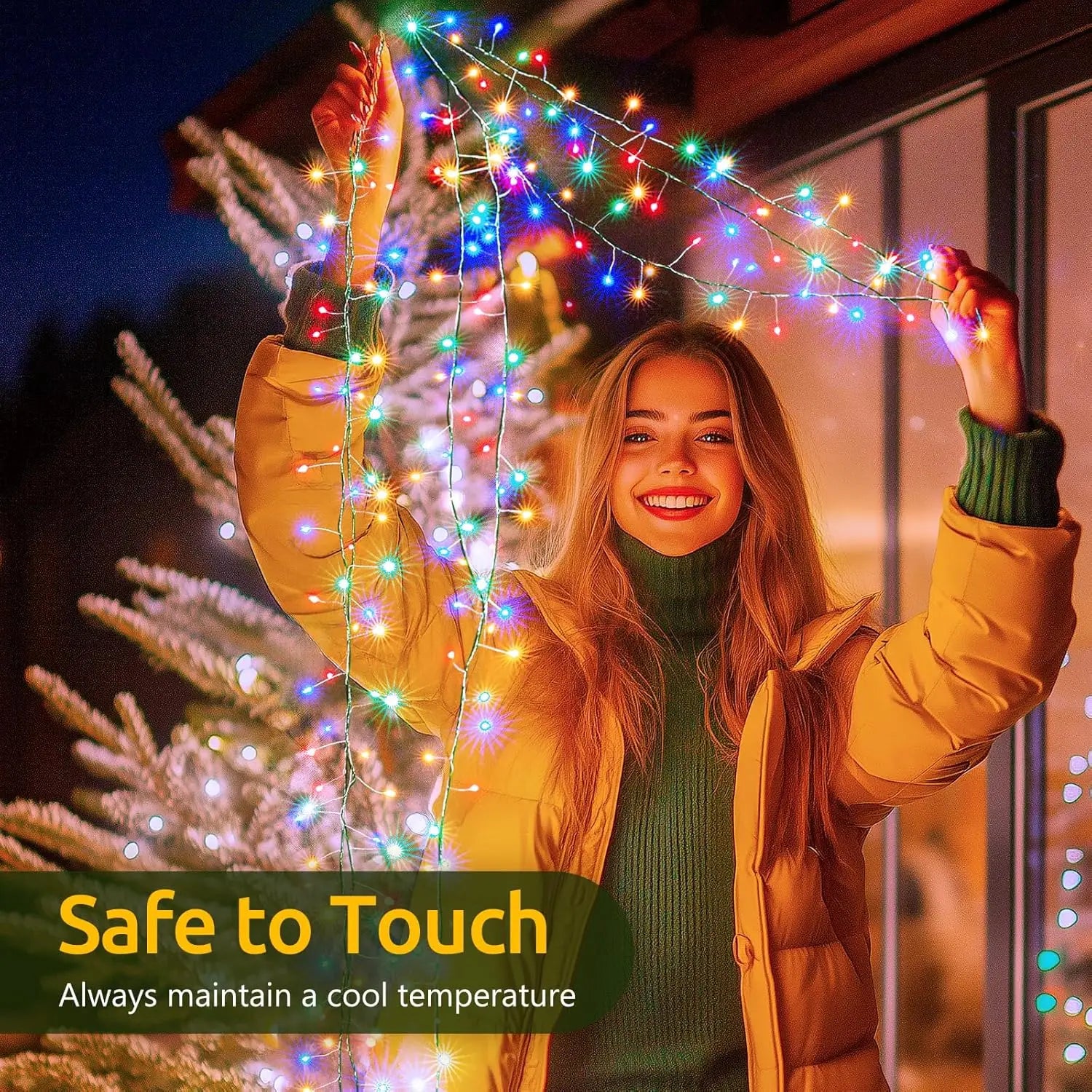 LED Firecracker String Lights 30-75M Garland Fairy Lights EU/US